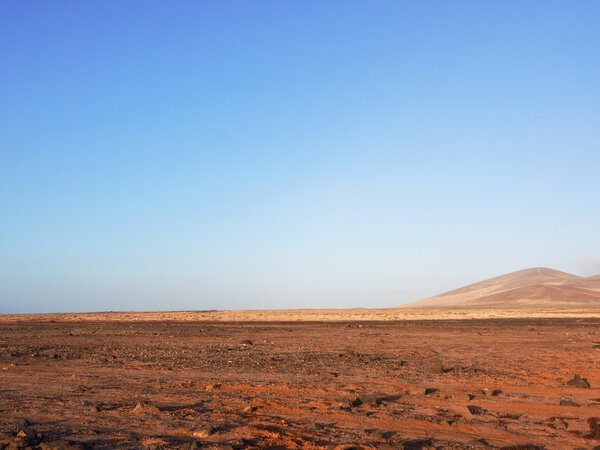 Типичный пейзаж Фуэртевентура, Канарские острова
