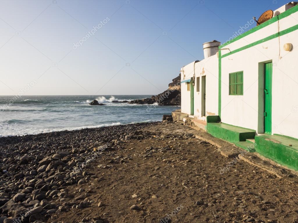 Fishing village at the coast of the Atlantic ocean, Fuerteventura, Canaries