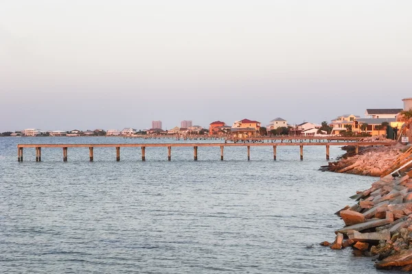 Coast of Pensacola Beach, Florida, Estados Unidos al atardecer — Foto de Stock