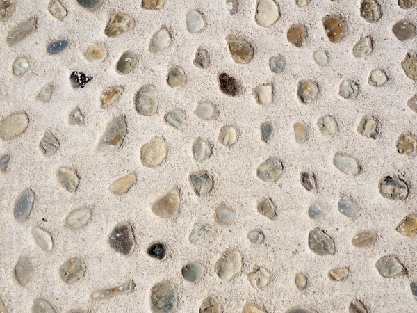 Різні гальки в бетоні для використання як фону — стокове фото