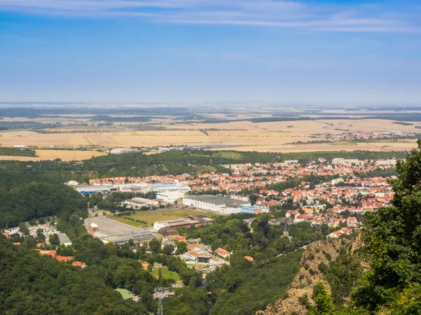 Aerial view of the city Thale in Germany — Stock Photo, Image