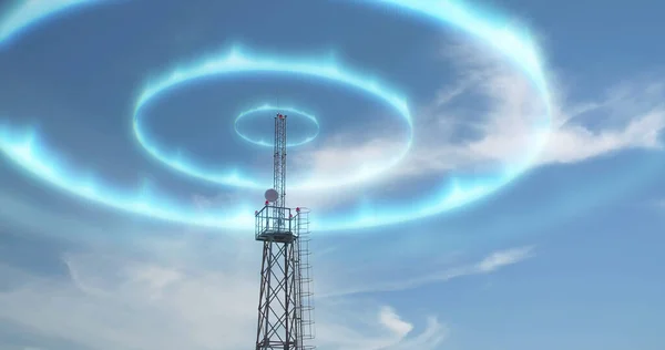 Moderne hoge antenne evoluerende signaalgolven — Stockfoto