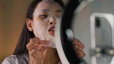 Güzellik blogcusu kayıt kağıdı maskesi uygulaması öğreticisi