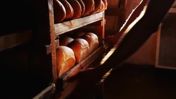 A tray of bread — Stock Video