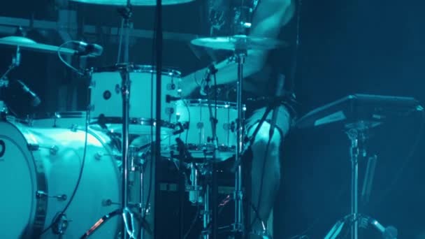 Concerto ao vivo do baterista — Vídeo de Stock