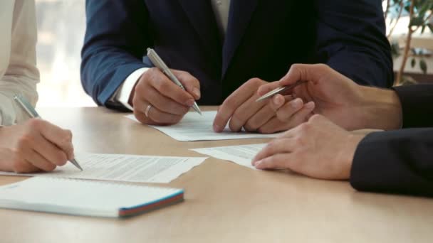 Firma del contrato — Vídeos de Stock