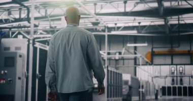 Güvenlik Gözetimi, Veri Merkezi Uzmanı Erişim ve Güvenliği İzliyor. Uzman Yürüme ve İzleme Güvenliği Parlayan Sunucu Odası 'na giriş. Veri Güvenliği ve Tesis Gözetimi Konsepti.