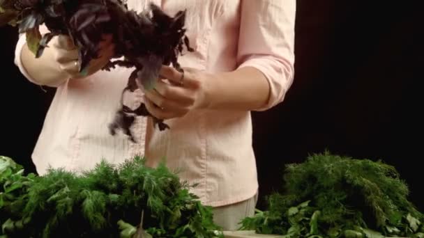 La fille trie des herbes — Video