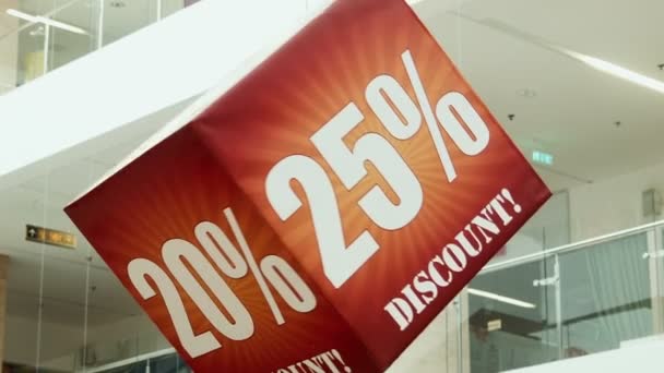 Cubo sconto, nel centro commerciale — Video Stock