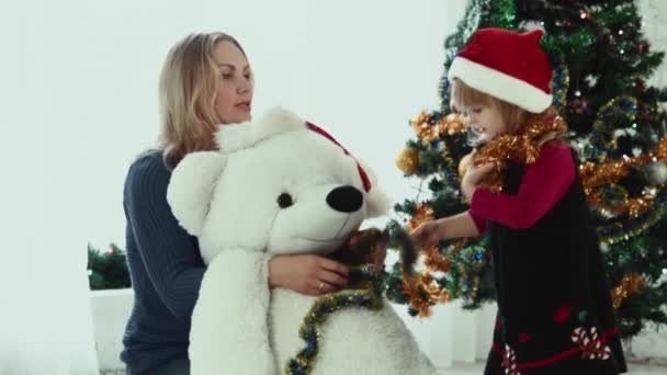 Díszítő fehér karácsony-játék medve