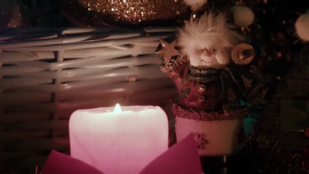 Christmas decoration, bears balls — Stock Video