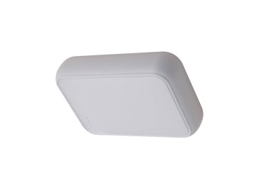 Beyaz portatif güç bankası beyaz arkaplan 01 de izole edildi