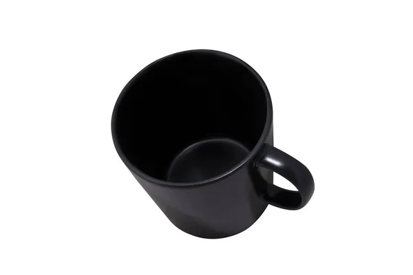 Kopje Koffie Ronde Kurkmat Met Bruine Rand Geïsoleerd Witte Achtergrond — Stockfoto