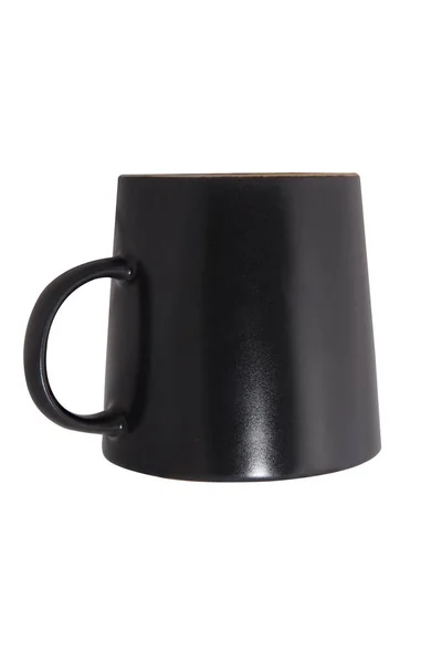 Tasse Kaffee Und Runde Korkmatte Mit Braunem Rand Isoliert Auf — Stockfoto