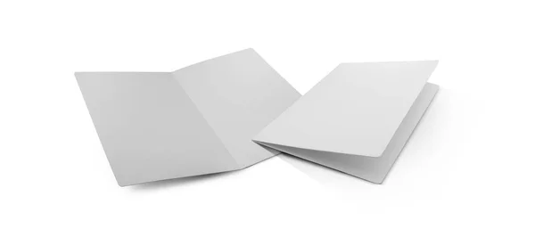白い背景に隔絶された空白のパンフレット — ストック写真