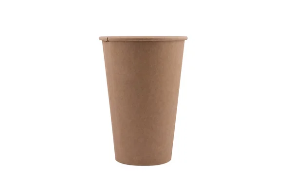 Recycled Paper Carton Cup Isolated White Background — Stock Photo, Image