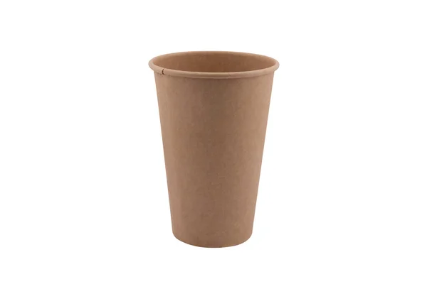 Recycled Paper Carton Cup Isolated White Background — Stock Photo, Image