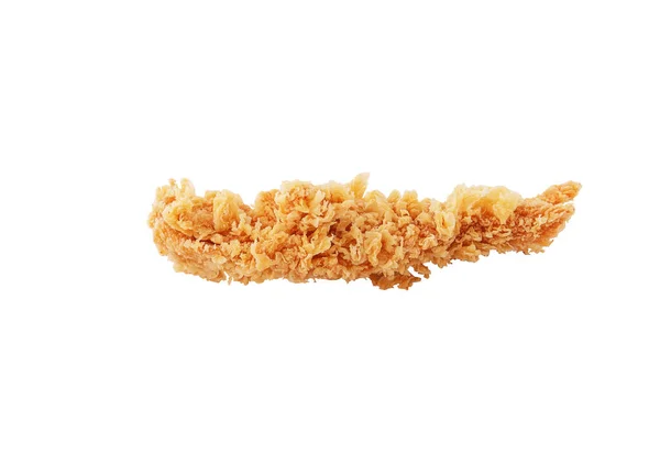 金色の鶏のストリップ 白い背景に隔離された鶏の入札 — ストック写真