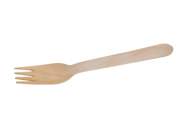 白を基調にしたサラダの木製フォーク刃物 — ストック写真