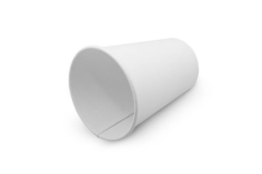 Sıcak içecekler için beyaz kağıt bardak.