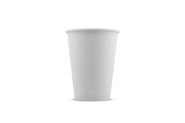Λευκό Χάρτινο Κύπελλο Για Ζεστά Ροφήματα — Φωτογραφία Αρχείου