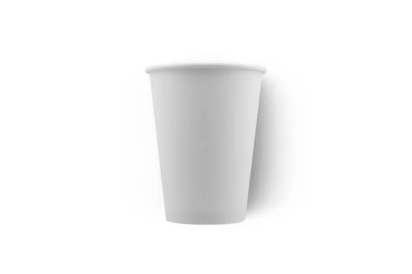 Λευκό Χάρτινο Κύπελλο Για Ζεστά Ροφήματα — Φωτογραφία Αρχείου