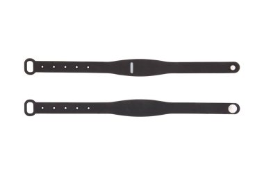 Temassız ödeme siyah akıllı bant beyaz arka planda izole 