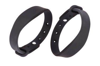 Temassız ödeme siyah akıllı bant beyaz arka planda izole 