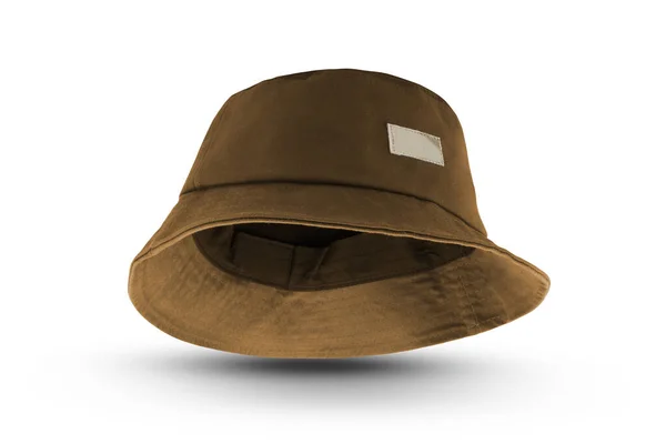 Brown Bucket Hat Isolated White Background — Stock Photo, Image