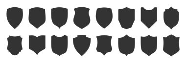 Güvenlik görevlisi mahremiyeti düz siyah simge seti