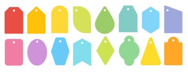 Fiyat etiketi satışı renkli etiket simgesi seti