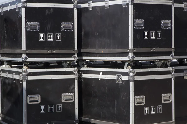 Cable case and flight cases to transport — Stock Photo, Image