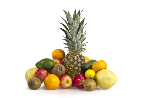 Frutos tropicales aislados sobre fondo blanco — Foto de Stock