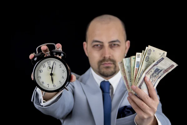 para ve alarm, zamana karşı yarış bir iş takım elbise tutan adam son tarihi