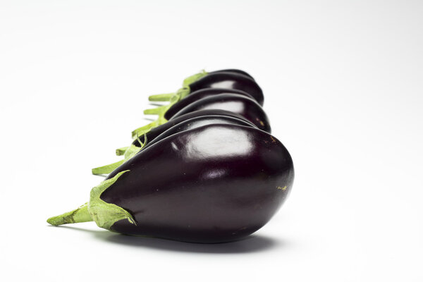 eggplants isolated on white background