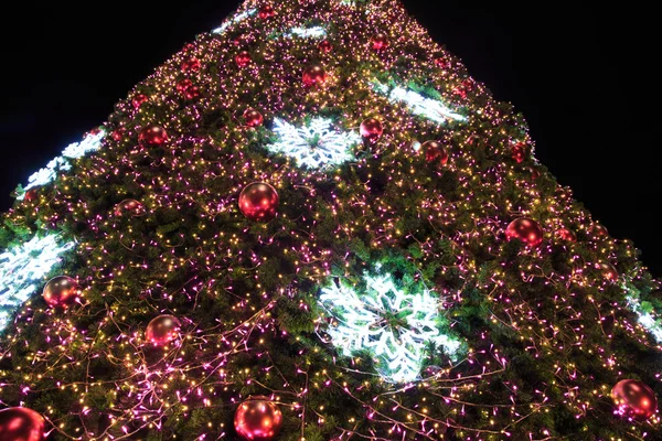 Chrismas gün gece güzel Noel ağacı 