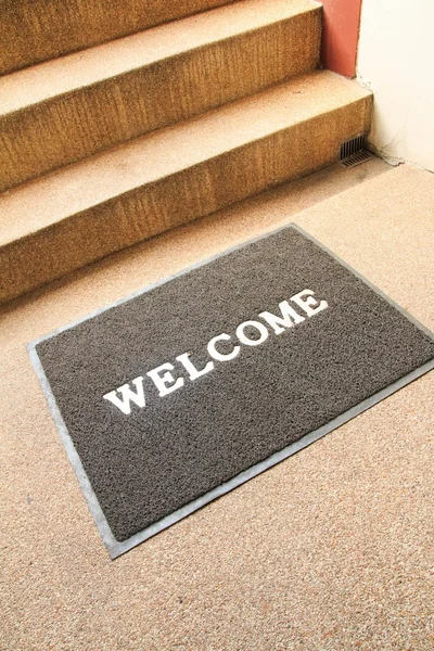 Welcome carpet  on floor — Stock Photo, Image