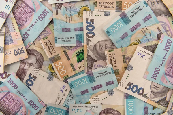 Hintergrund Ist Ukrainisches Geld Für Design Uah Neue Banknoten 500 — Stockfoto