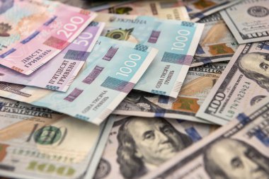 Para konsept değişimi. Dolla 'dan uah gryvna faturalarına. para
