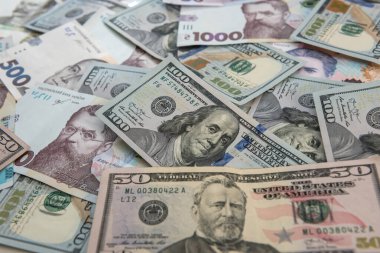 Para konsept değişimi. Dolla 'dan uah gryvna faturalarına. para