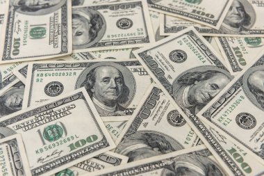 100 Amerikan doları banknot kusursuz doku ve tasarım için arka plan olarak. zenginlik tasarruf kavramı
