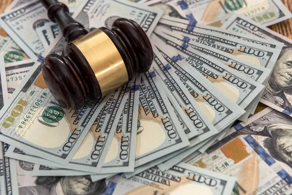 Jogi Igazságügyi Bírósági Koncepció Kalapács Pénz Igazságszolgáltatás — Stock Fotó