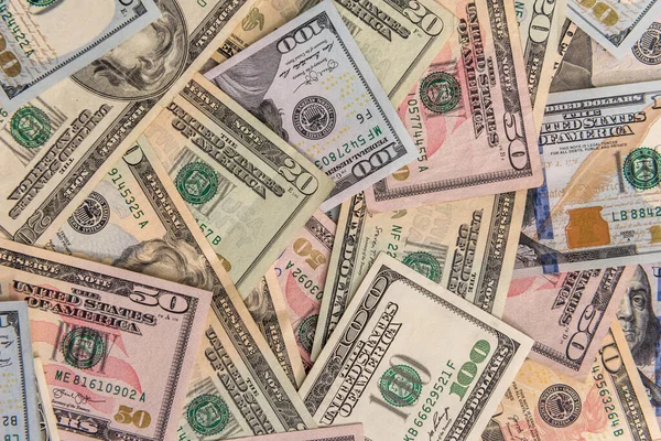 Notas Dólar Papel Americano Como Fundo — Fotografia de Stock