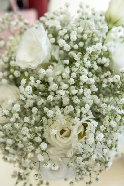 Bouquet Fiori Colorati Vicino Sfondo Cartoline Compleanni Matrimoni San Valentino — Foto Stock