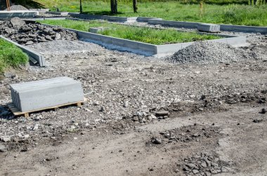 yeni kaldırım döşeme döşeme işlemi