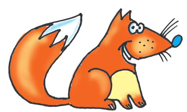 Joyful Fox med en ingefära svans — Stockfoto