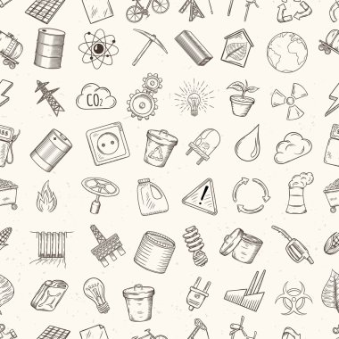 Endüstriyel ve ekoloji simgeler kümesi.