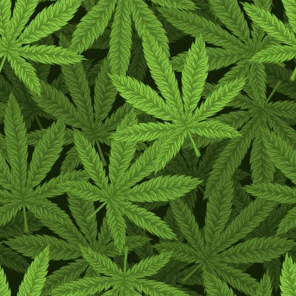 Marijuana blad seamless mönster. — Stock vektor