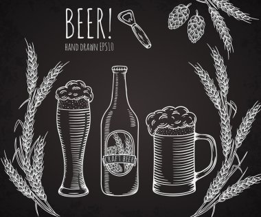 Suluboya elemanları ile Paskalya arka plan.