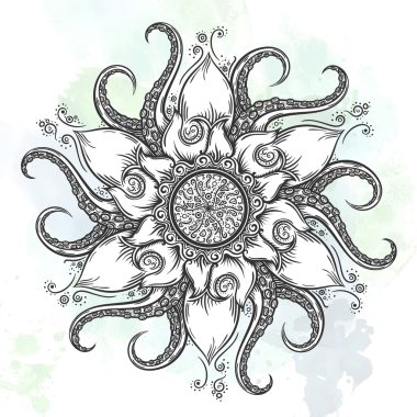 Download Tattoo Watercolor Floral Elements Free Vector Eps Cdr Ai Svg Vector Illustration Graphic Art
